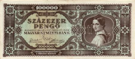 1945. 100.000P (2x) eltérő színárnyalattal! T:II,II-