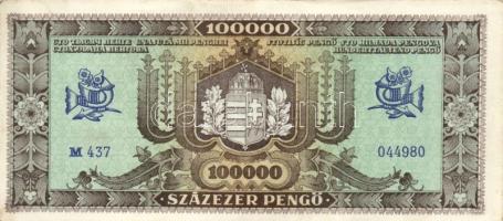 1945. 100.000P (2x) eltérő színárnyalattal! T:II,II-