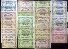 1946. 10.000AP-100.000.000AP (31x) eltérő színváltozatokkal, vízjeles illetve sorszámozott és sorszám nélküli darabokkal! T:vegyes