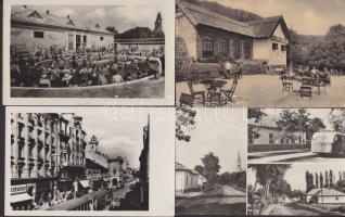 52 db modern magyar városképes lap, közte sok fekete-fehér és néhány érdekes határontúli lap (közte egy a pozsonyi zsinagógával) / 52 Hungarian town-view cards
