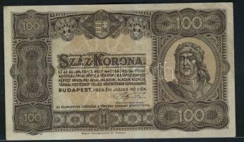 1923. 100K nyomdahely jelöléssel T:II+