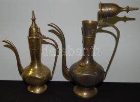 2 db dekoratív arab réz teakiöntő 21 és 27 cm