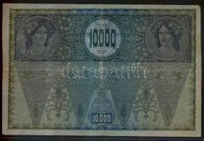 Osztrák-Magyar Bank 1918. 10000K piros "Deutschösterreich" felülnyomással T:III-(kis lyuk ...