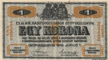 Ostffyasszonyfa/hadifogolytábor 1916. június 1. 1K + 2K T:I,I-