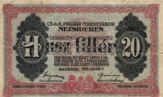 Nezsider/hadifogolytábor 1916. 20f T:III-