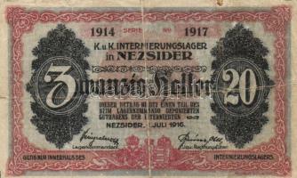Nezsider/hadifogolytábor 1916. 20f T:III-