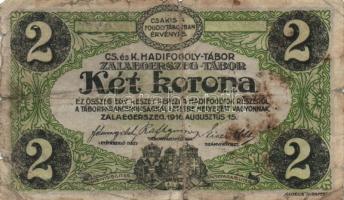 Zalaegerszeg/hadifogolytábor 1916. augusztus 15. 10f + 2K T:IV