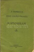 1910 A Dumbravai Erdei Vadásztársaság Alapszabályai; Buziásfürdő ifj. Brach József nyomdája