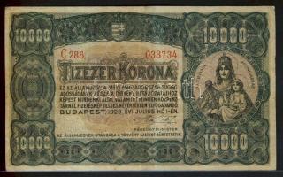 1923. 10.000K "T.W. nyomdahely jelöléssel T:III