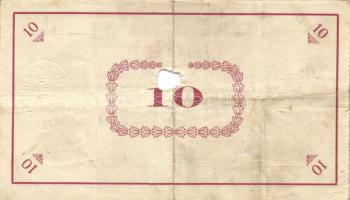 Pápa 1919. "Pápai csekk" 10K + 20K + 50K lyukasztással érvénytelenítve T:II-,III