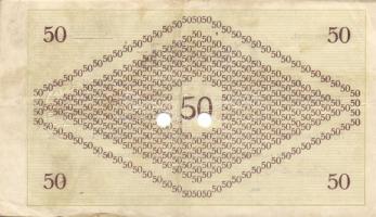 Pápa 1919. "Pápai csekk" 10K + 20K + 50K lyukasztással érvénytelenítve T:II-,III