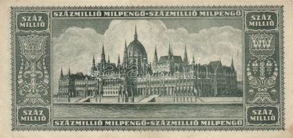 1946. 100.000.000MP (3x) eltérő színárnyalattal és "Pénztörténeti Kiállítás" felülbélyegzé...