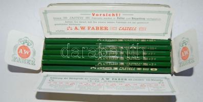 12 darabos Faber-Castell ceruzakészlet eredeti fém dobozban