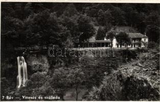 Rév waterfall and hotel