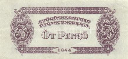 1944. 1P-1000P "V.H." teljes 8klf értékű bankjegy sorozata T:II,III