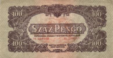 1944. 1P-1000P "V.H." teljes 8klf értékű bankjegy sorozata T:II,III