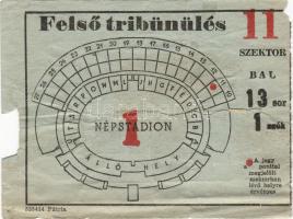 1953 Belépőjegy a Népstadion megnyitóünnepségére (sérült)