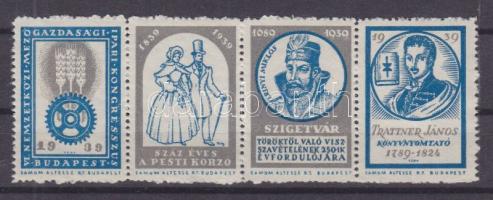 1939 Tary Antal tervezte levélzáró négyescsík