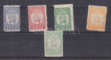 1924 Magyar Lovas Egylet 5 db levélzáró