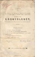 1900 Meghívó az abonyi izr. nőegylet közgyűlésére; Szerdahelyi Ákos