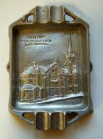 ~1930 "Diósgyőri M. kir. Vas és Acélgyár - R. Kath. Templom" hamutartó 12x17 cm