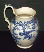 XIX sz. Cauldon jelzett porcelán vizeskancsó, körben csorba peremmel / chinaware jug damaged 29 cm