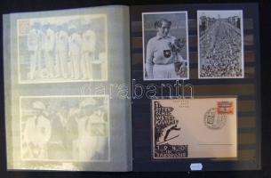 Egy dobot főleg olimpiai témában: 100 év olimpiája egy nagy albumban (kép kivágások) + 2 kötet az 19...