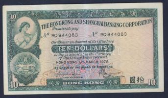 Hongkong és Sanghaj Bank Társaság 1978. 10$ T:II