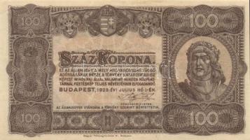 1923. 100K ebből "T.W" (7x) és "Magyar Pénzjegynyomda Rt." (2x) T:I
