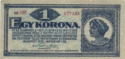 1920. 1K (2x) + 2K "2aa" (3x) 2db sorszámkövető + 2K "2ab *" (6x) 5db sorszámkövető T:I