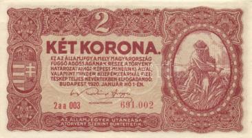 1920. 1K (2x) + 2K "2aa" (3x) 2db sorszámkövető + 2K "2ab *" (6x) 5db sorszámköv...