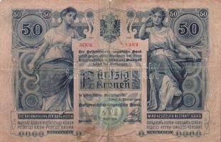 1902. 50K köralakú fekete román ellenbélyegzővel T:IV+