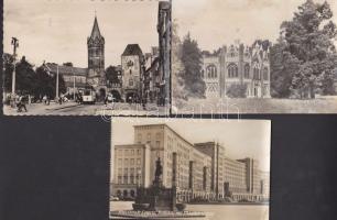 39 db nagyrészt német, fekete-fehér európai városképes lap, vegyesen régebbiek és 45 utániak