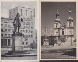 39 db nagyrészt német, fekete-fehér európai városképes lap, vegyesen régebbiek és 45 utániak