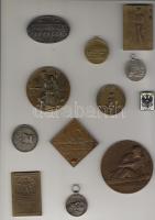 1892-19429 9db klf.  magyar érem és plakett, jobb signókkal pl. Berán, főleg sportmotívum + 2db osztrák, 1db holland, bronz és 4db ezüst T:2,3