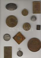 1892-19429 9db klf.  magyar érem és plakett, jobb signókkal pl. Berán, főleg sportmotívum + 2db oszt...