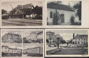 57 db magyar, nagyrészt fekete-fehér városképes lap, vegyesen régebbiek és 45 utániak, sok Balaton