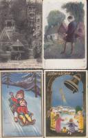 72 db vegyes régi képeslap, közte jó lithok is