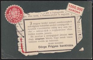 1900 + 1926 2 db reklám képeslap