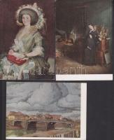 64 db használatlan festmény reprodukció képeslap