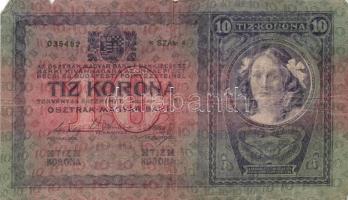 1904. 10K román felülbélyegzéssel + 1913. 20K (4x) mind román felülbélyegzéssel 1915. 10K (3x) egy r...