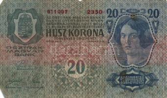 1904. 10K román felülbélyegzéssel + 1913. 20K (4x) mind román felülbélyegzéssel 1915. 10K (3x) egy r...