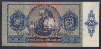 1941. 20P (2x) egyugrású sorszámmal, "Városi Pártvezető SOPRON" zöld bélyegzéssel T:II(egy...