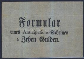 Osztrák-Magyar Bank 1813. 10G "Formular" T:III