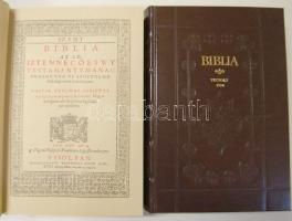 Vizsolyi Biblia I.-II. kötet. Facsimile kiadás.
Bp. 1990. Magyar Helikon. Kiadói egészbőr kötésben,...