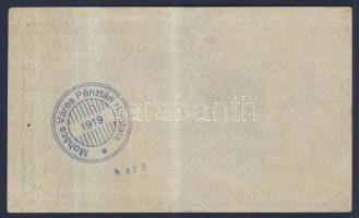 1918. 200K "A 2071" hullámos hátlappal és a hátlapon lila "Mohács Város Pénztári Hiva...