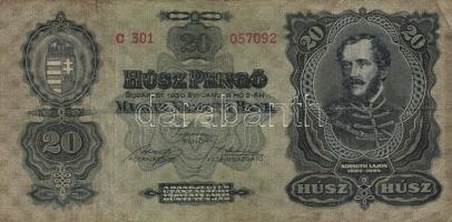 24db klf magyar bankjegy a pengő időszakból T:I(90%),III