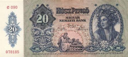 24db klf magyar bankjegy a pengő időszakból T:I(90%),III