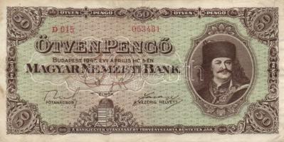 24db klf magyar bankjegy a pengő időszakból T:I(90%),III