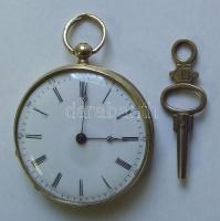 XIX.sz közepén készített svájci Robert Geneve 14K arany óratokú kulcsos zsebóra sorszámmal / cca 185...